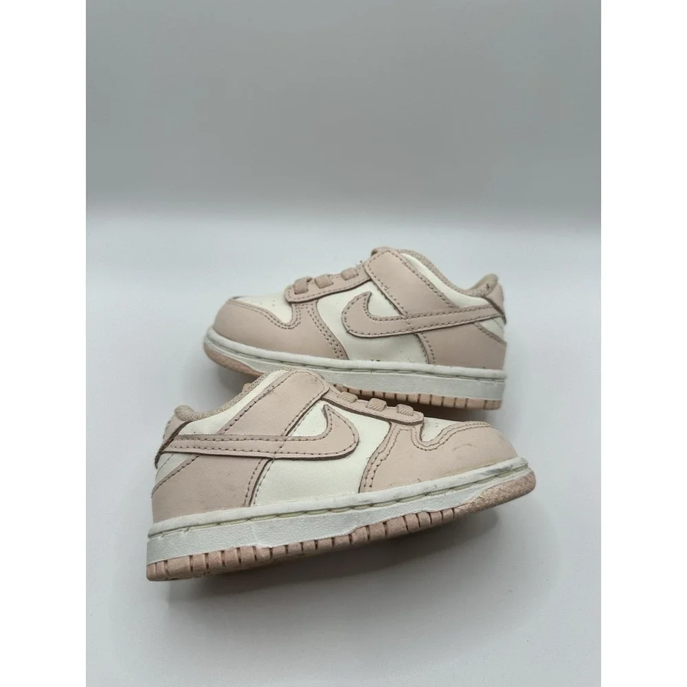 Nike Dunk Low Pink And White Baby 6C